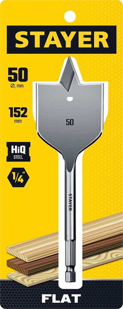 STAYER  Flat, 50 x 152 мм, перовое, cверло по дереву (2950-50) 2950-50_z01