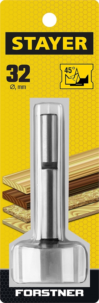 STAYER  Forstner, 32 мм, ДСП, cверло форстнера по дереву (29985-32) 29985-32_z01
