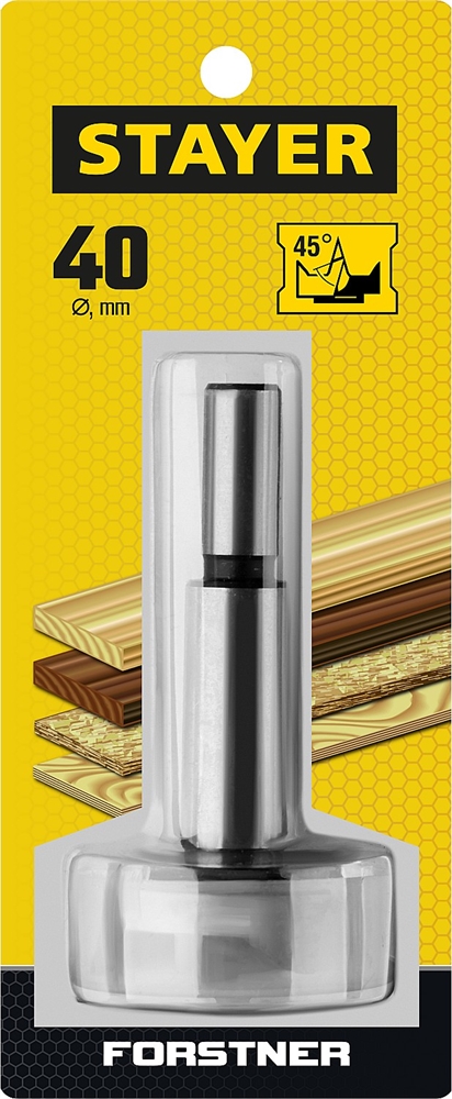 STAYER  Forstner, 40 мм, ДСП, cверло форстнера по дереву (29985-40) 29985-40_z01