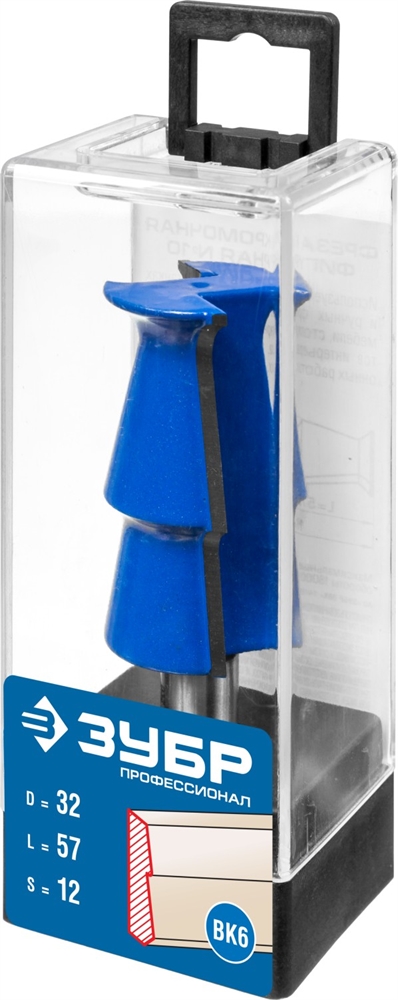 ЗУБР  32 x 57 мм, фреза кромочная калевочная №10, Профессионал (28721-32) 28721-32