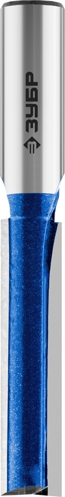 ЗУБР  12 x 51 мм, хвостовик 12 мм, фреза пазовая прямая с нижними подрезателями, Профессионал (28755-12-51) 28755-12-51