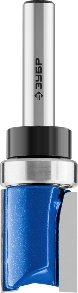 ЗУБР  19 x 26 мм, хвостовик 8 мм, фреза пазовая прямая с верхним подшипником, Профессионал (28756-19-26) 28756-19-26