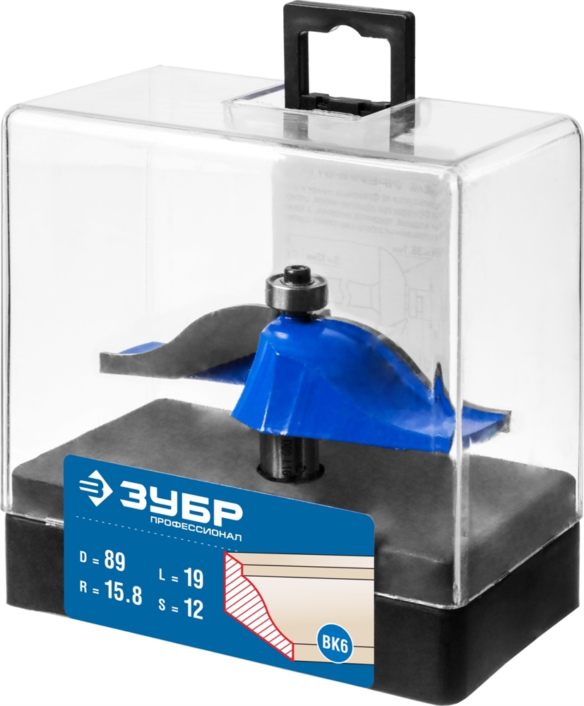 ЗУБР  89 x 19 мм, радиус 15.8 мм, фреза фигирейная №2, Профессионал (28760-89) 28760-89