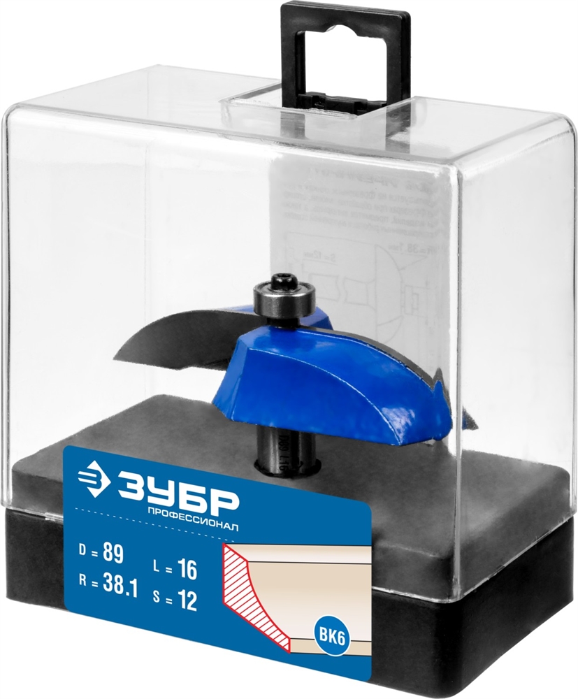 ЗУБР  89 x 16 мм, радиус 38.1 мм, фреза фигирейная №2, Профессионал (28761-89) 28761-89