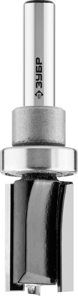 ЗУБР  19 x 26 мм, хвостовик 8 мм, фреза пазовая прямая с верхним подшипником, Профессионал (28781-19-26) 28781-19-26