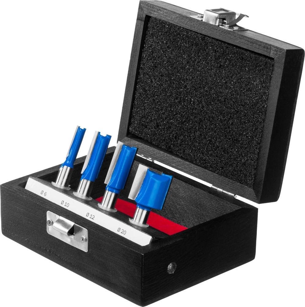 ЗУБР  4 шт, набор профильных фрез по дереву, Профессионал (28795-H4-1) 28795-H4-1