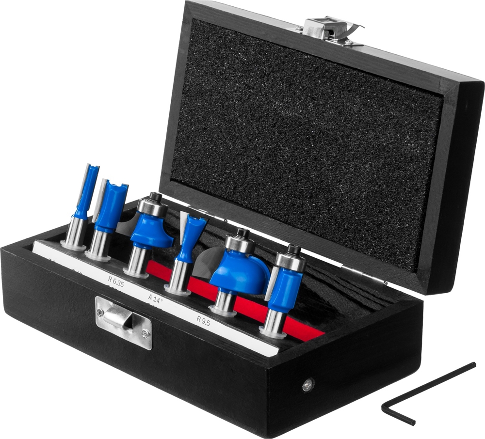 ЗУБР  6 шт, набор профильных фрез по дереву, Профессионал (28795-H6) 28795-H6