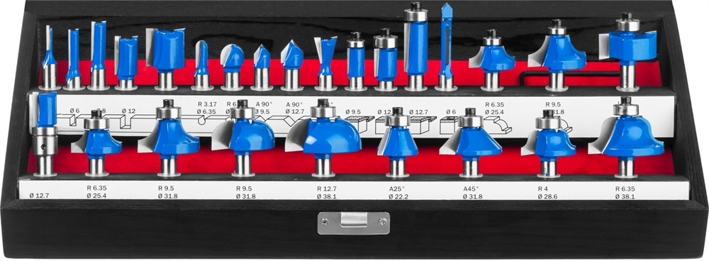 ЗУБР  26 шт, набор профильных фрез по дереву, Профессионал (28796-H26) 28796-H26