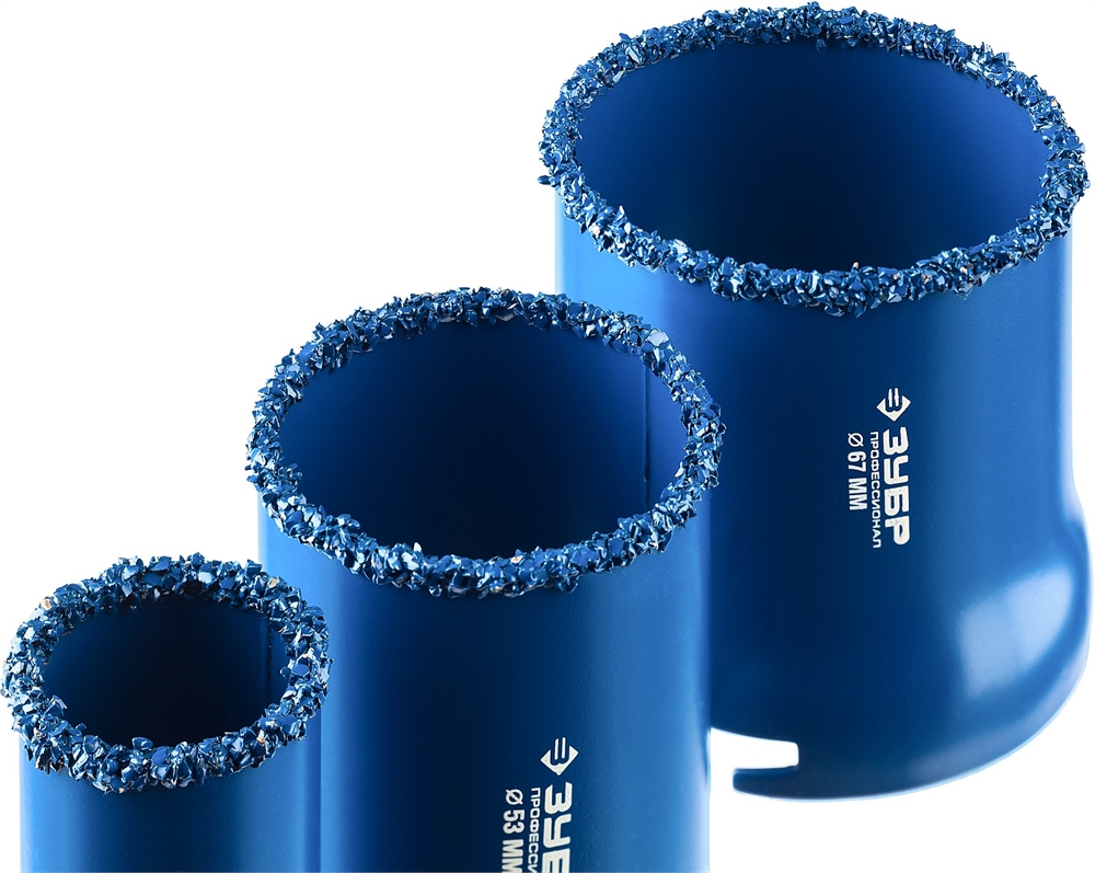 ЗУБР  5 шт, d 33, 53, 67 мм, карбид вольфрама, набор кольцевых коронок, Профессионал (33350-H5) 33350-H5