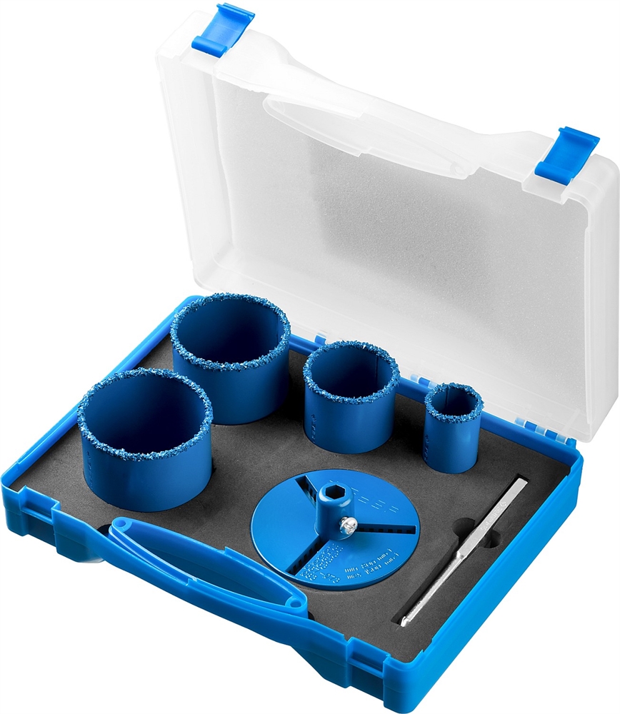 ЗУБР  6 шт, 33, 53, 67, 73 мм, карбид вольфрама, набор кольцевых коронок, Профессионал (33350-H6) 33350-H6_z01