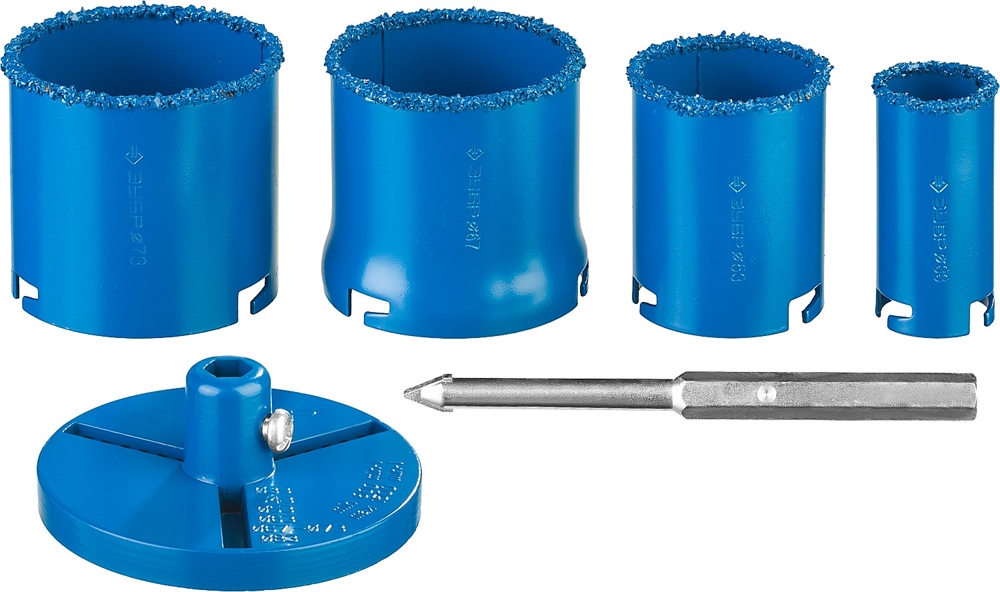 ЗУБР  6 шт, 33, 53, 67, 73 мм, карбид вольфрама, набор кольцевых коронок, Профессионал (33350-H6) 33350-H6_z01