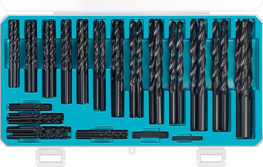 СИБИН  100 шт, (1-10 мм), быстрорежущая сталь, класс В, пласт.бокс, набор сверл по металлу (29610-H100) 29610-H100