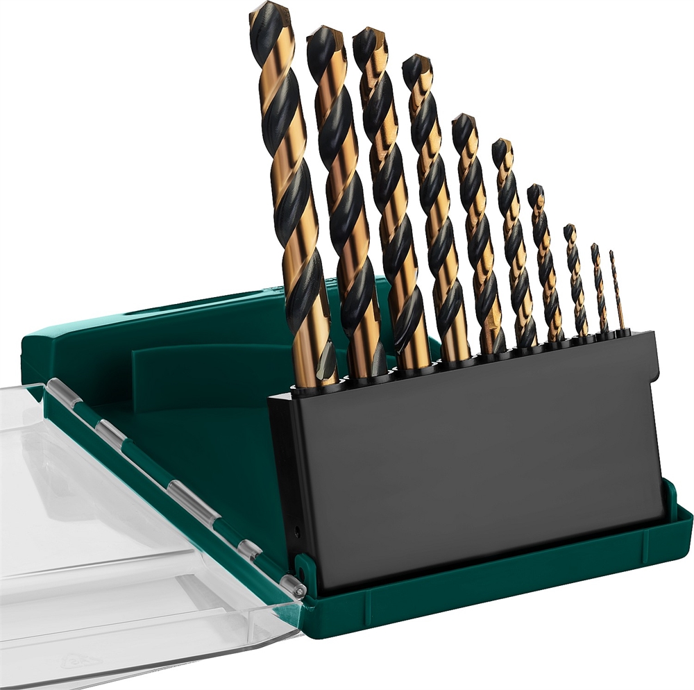 KRAFTOOL  Cobalt, 10 шт, (1-10 мм), сталь М42, HSS-Co(8%), набор сверл по металлу (29656-H10) 29656-H10