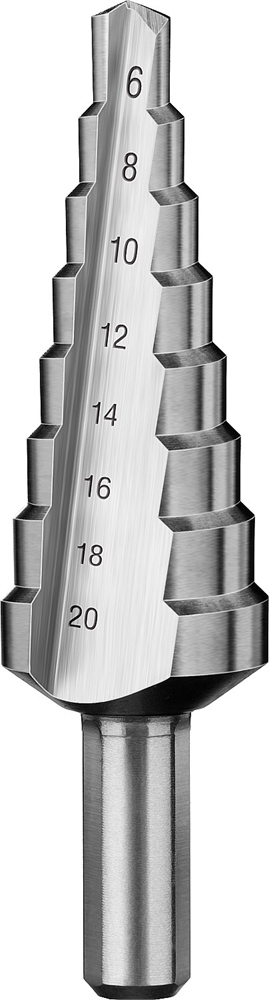 ЗУБР  6-20 мм, 8 ступеней, сталь Р6М5, ступенчатое сверло, Профессионал (29670-6-20-8) 29670-6-20-8_z01