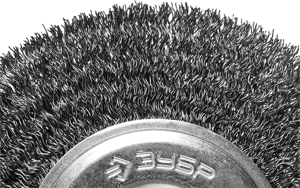 ЗУБР  150 х 12.7 мм, витая, стальная проволока 0.3 мм, щетка дисковая для УШМ, Профессионал (35185-150) 35185-150_z02