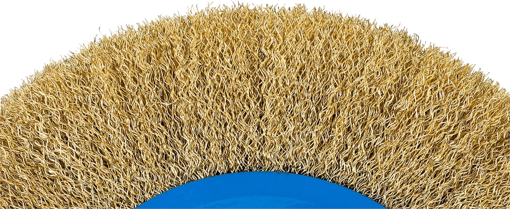 ЗУБР  125 мм, витая стальная латунированная проволока 0.3 мм, щетка дисковая для УШМ, Профессионал (35186-125) 35186-125_z01