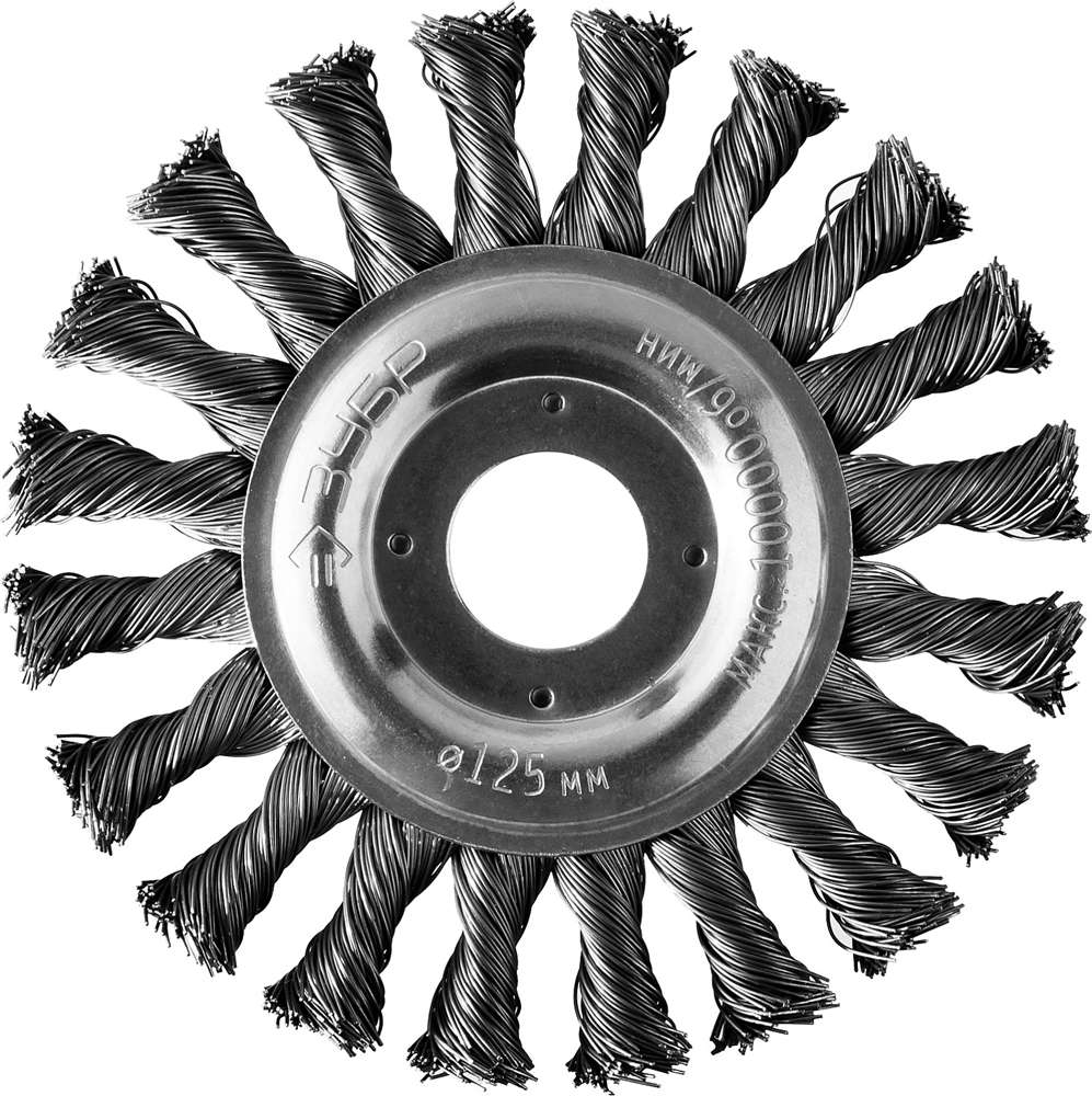 ЗУБР  125 мм, стальная проволоки 0.5 мм, щетка дисковая для УШМ, Профессионал (35190-125) 35190-125_z02