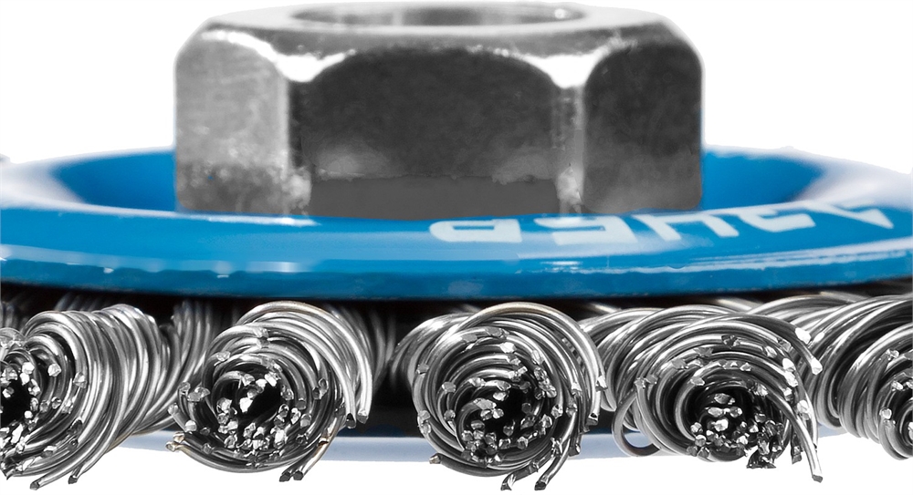 ЗУБР  100 мм, жгутированная стальная проволока 0.5 мм, щетка дисковая для УШМ, Профессионал (35192-100) 35192-100_z02