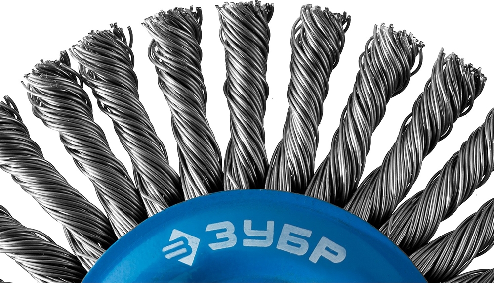 ЗУБР  115 мм, жгутированная стальная проволока 0.5 мм, щетка дисковая для УШМ, Профессионал (35192-115) 35192-115_z02