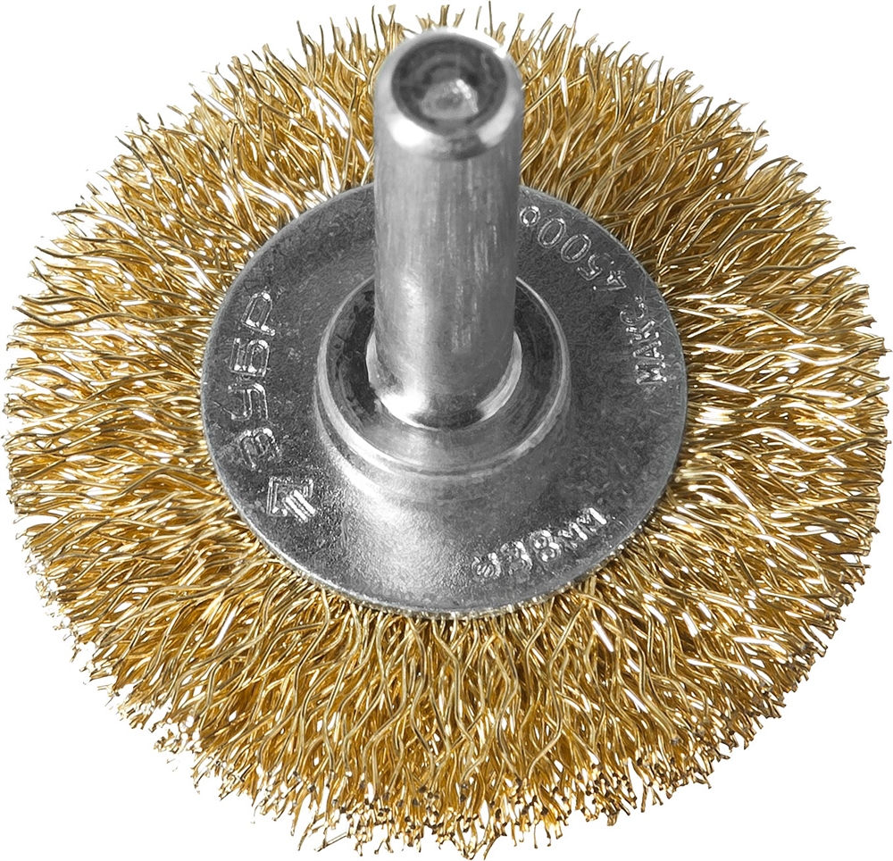 ЗУБР  38 мм, витая стальная латунированная проволока 0.3 мм, щетка дисковая для УШМ, Профессионал (3520-038) 3520-038_z02