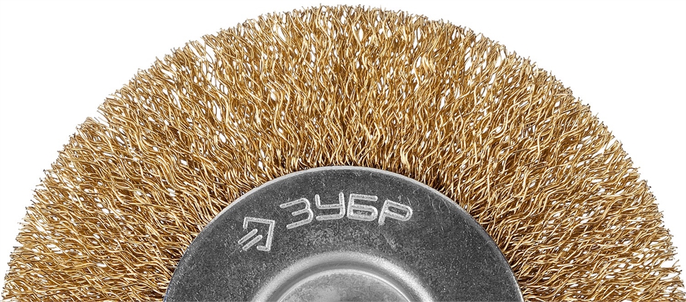 ЗУБР  100 мм, витая стальная латунированная проволока 0.3 мм, щетка дисковая для УШМ, Профессионал (3520-100) 3520-100_z02