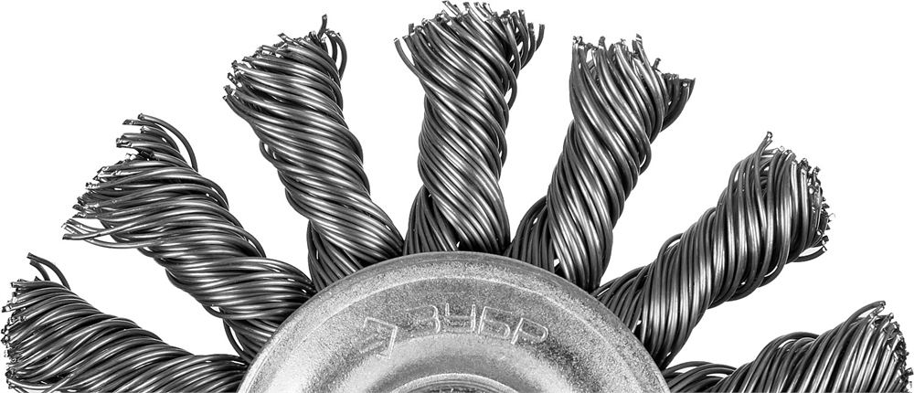 ЗУБР  75 мм, жгутированная стальная проволока 0.5 мм, щетка дисковая для дрели, Профессионал (3522-075) 3522-075_z02