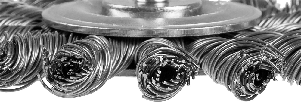 ЗУБР  75 мм, жгутированная стальная проволока 0.5 мм, щетка дисковая для дрели, Профессионал (3522-075) 3522-075_z02