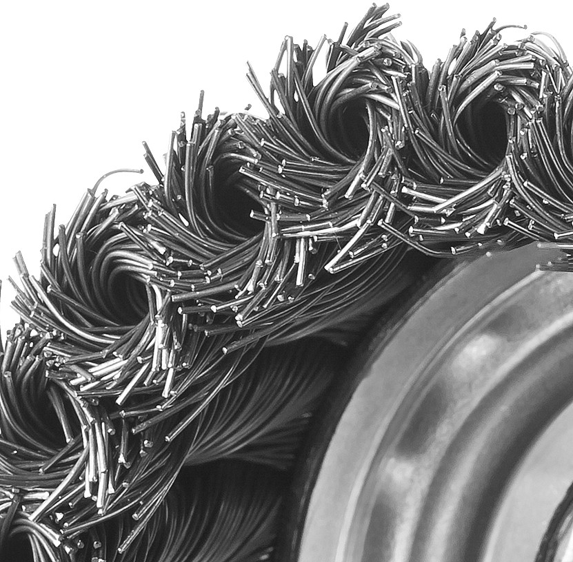 ЗУБР  80 мм, жгутированная стальная проволока 0.5 мм, усиленная чашечная щетка-крацовка для УШМ, Профессионал (3527-080) 3527-080_z02