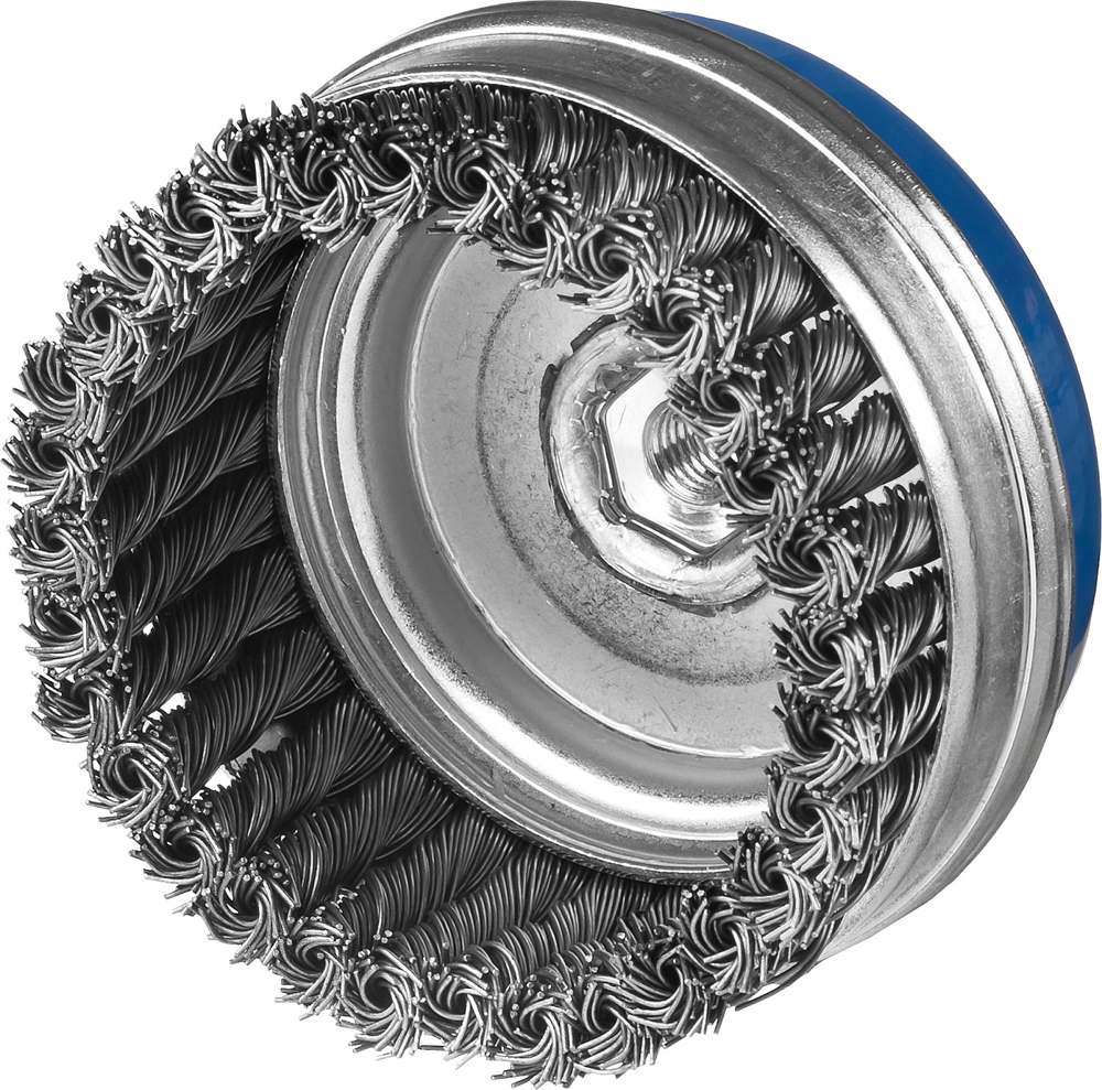 ЗУБР  80 мм, стальная проволока 0.8 мм, чашечная щетка-крацовка для УШМ, Профессионал (35271-080) 35271-080_z02