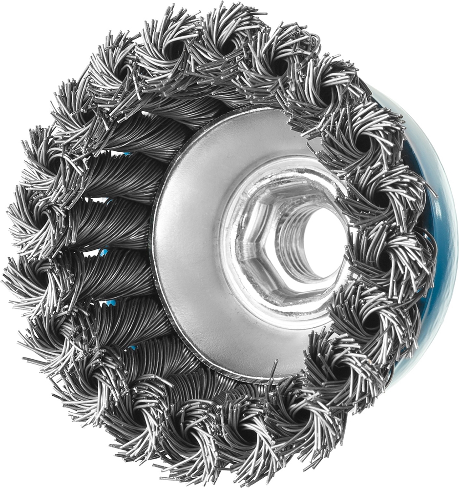 ЗУБР  80 мм, стальная проволока 0.5 мм, чашечная щетка-крацовка для УШМ, Профессионал (35275-080) 35275-080_z02