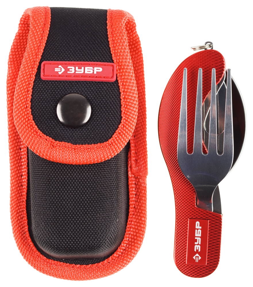 ЗУБР  Турист 4 в 1, с вилкой и ложкой, длина рукоятки 105 мм, походный набор (47782) 47782