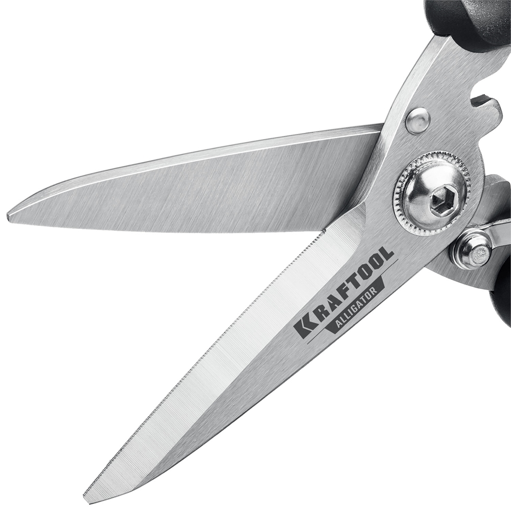 KRAFTOOL  Alligator, 200 мм, многофункциональные прямые технические ножницы (23201) 23201