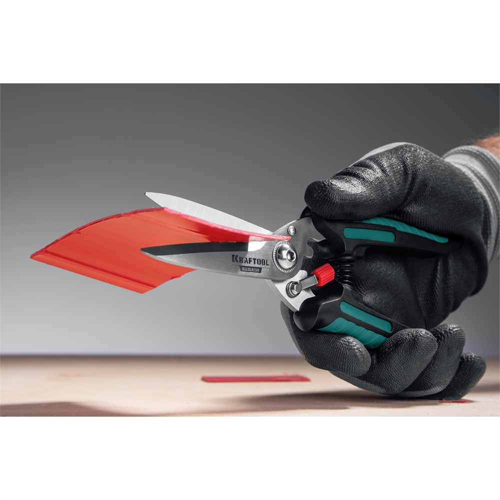 KRAFTOOL  Alligator, 200 мм, многофункциональные прямые технические ножницы (23201) 23201