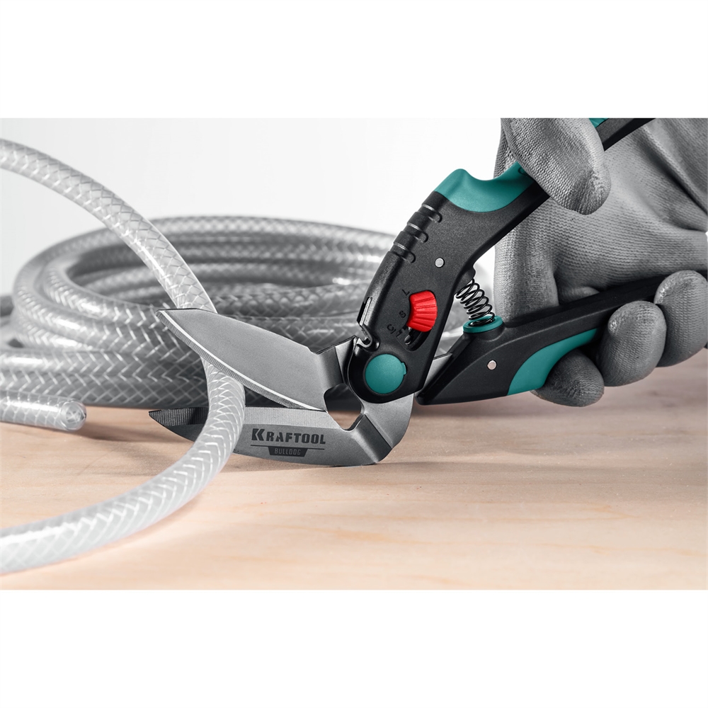 KRAFTOOL  BULLDOG, 250 мм, многофункциональные прямые технические ножницы (23203) 23203
