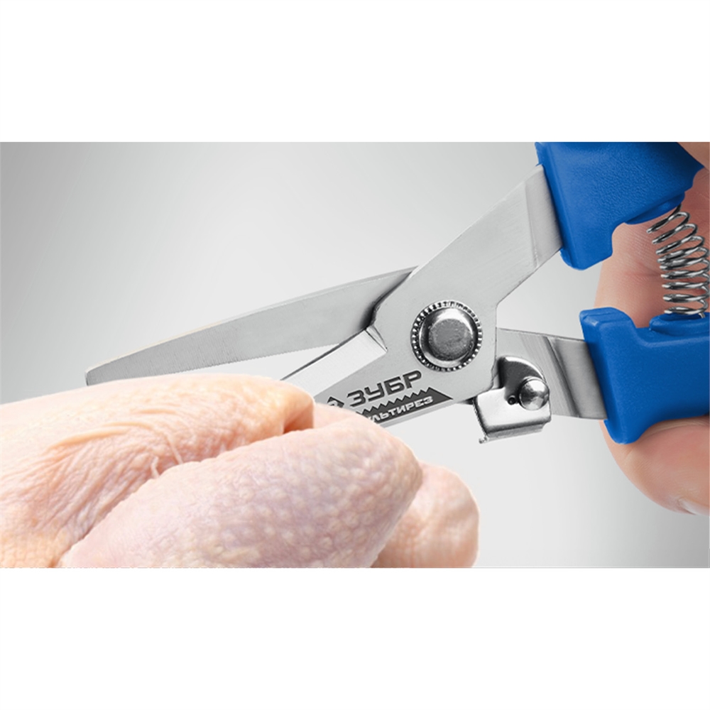 ЗУБР  МУЛЬТИРЕЗ, 200 мм, универсальные технические ножницы, Профессионал (23215) 23215