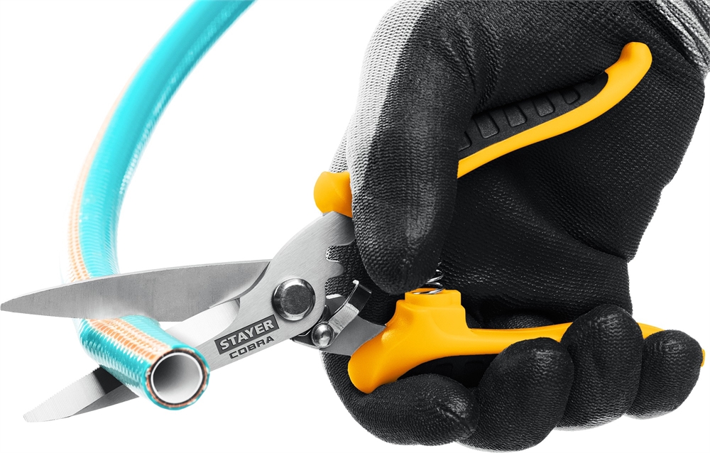 STAYER  COBRA, 200 мм, Универсальные технические ножницы, Professional (23227) 23227
