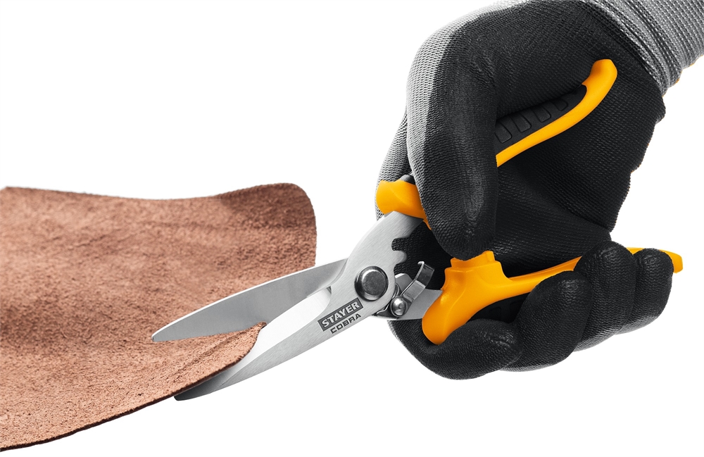 STAYER  COBRA, 200 мм, Универсальные технические ножницы, Professional (23227) 23227