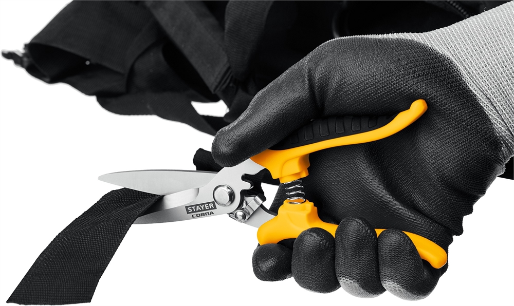 STAYER  COBRA, 200 мм, Универсальные технические ножницы, Professional (23227) 23227