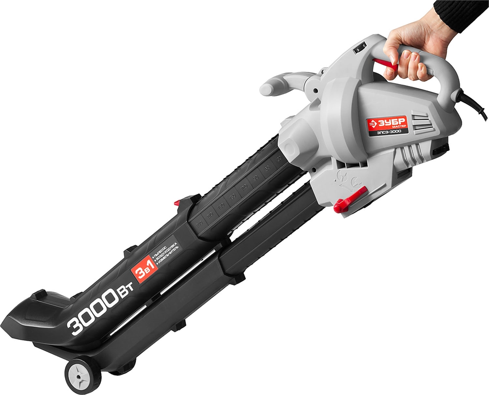 ЗУБР  3000 Вт, электрический садовый пылесос-воздуходувка (ЗПСЭ-3000) ЗПСЭ-3000
