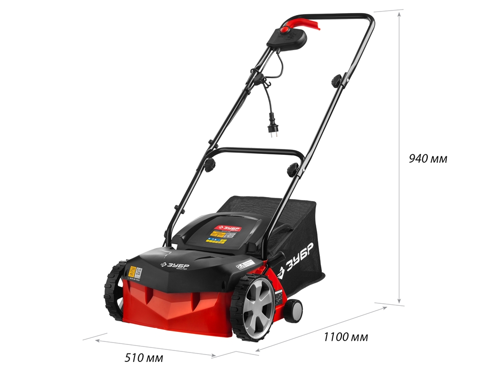 ЗУБР  1000 Вт, 32  см, электрический скарификатор-аэратор (ЗСЭ-32-1000) ЗСЭ-32-1000