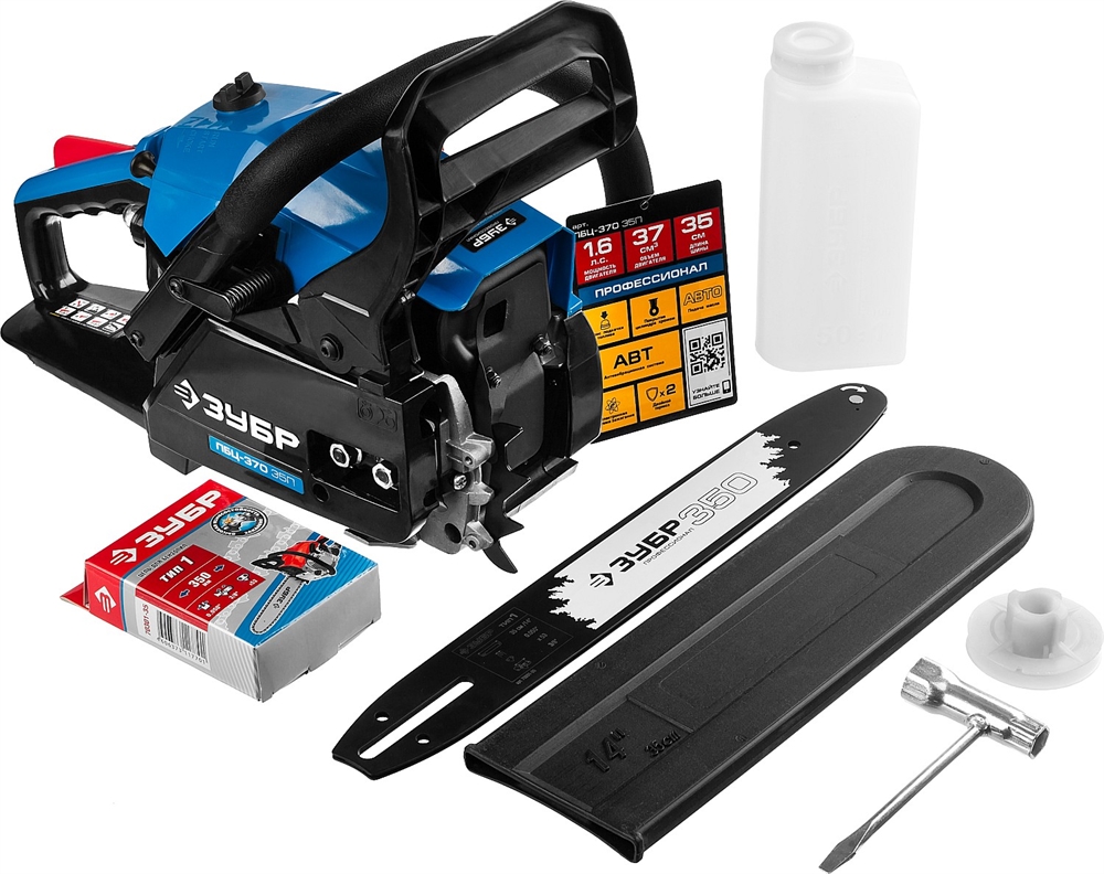 ЗУБР  37 см3, 35 см, бензопила, Профессионал (ПБЦ-370 35П) ПБЦ-370 35П