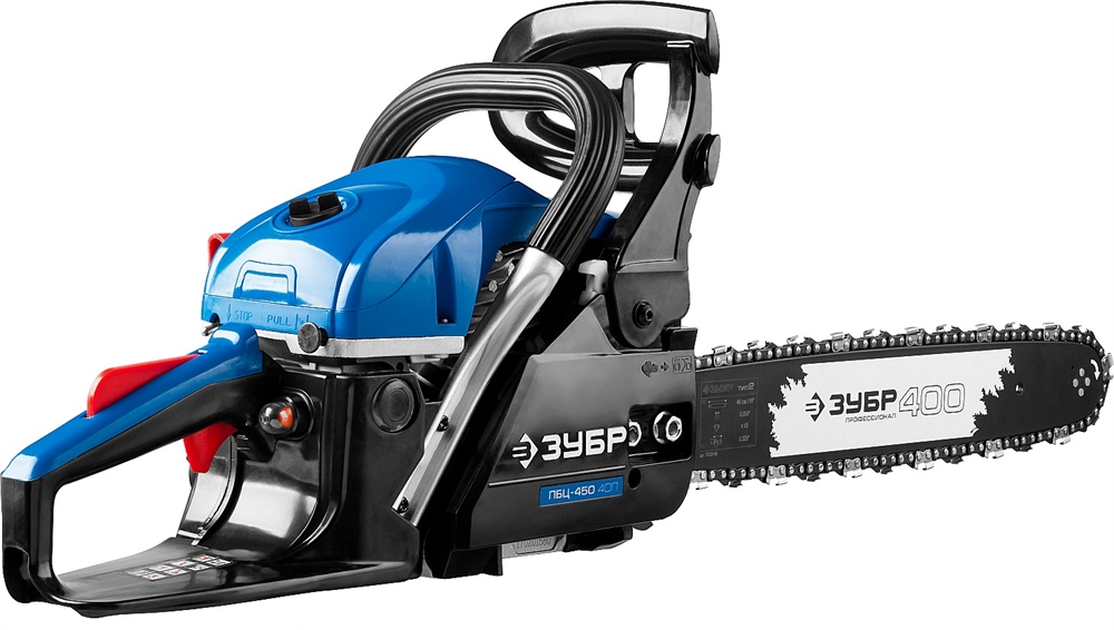 ЗУБР  45 см3, 40 см, бензопила, Профессионал (ПБЦ-450 40П) ПБЦ-450 40П