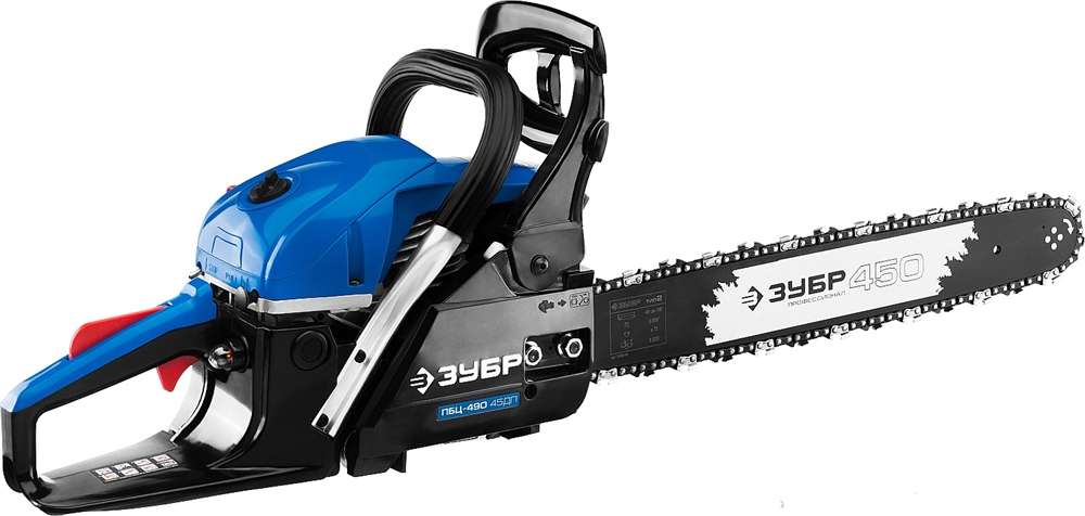 ЗУБР  49 см3, 45 см, бензопила, Профессионал (ПБЦ-490 45ДП) ПБЦ-490 45ДП