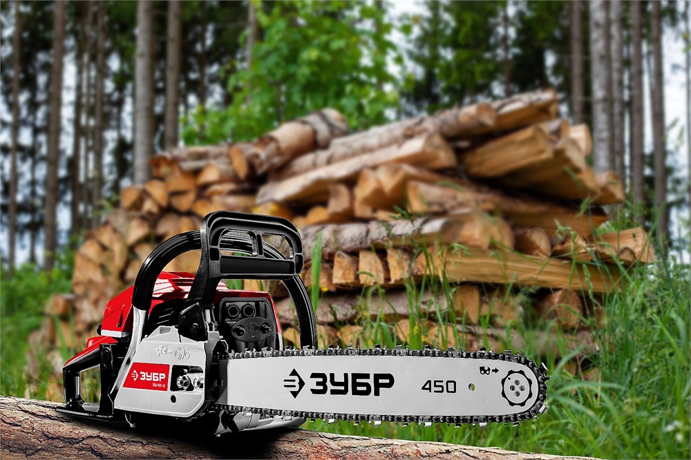 ЗУБР  52 см3, 45 см, бензопила (ПБЦ-М52-45) ПБЦ-М52-45