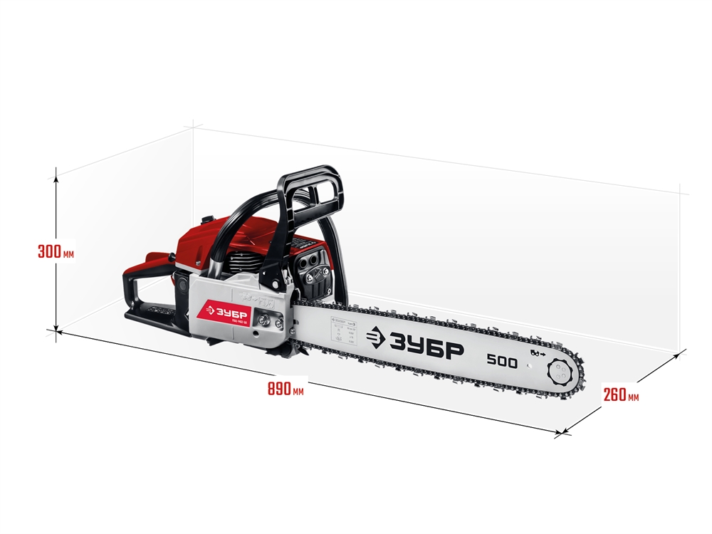 ЗУБР  62 см3, 50 см, бензопила (ПБЦ-М62-50) ПБЦ-М62-50