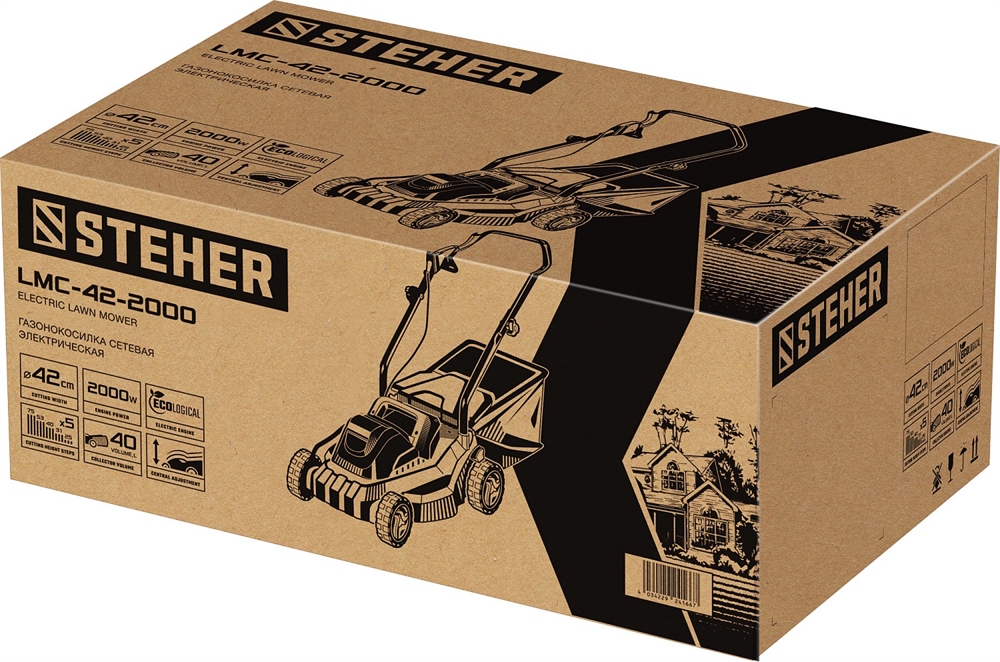 STEHER  2000 Вт, ш/с 42 cм, сетевая газонокосилка (LMC-42-2000) LMC-42-2000