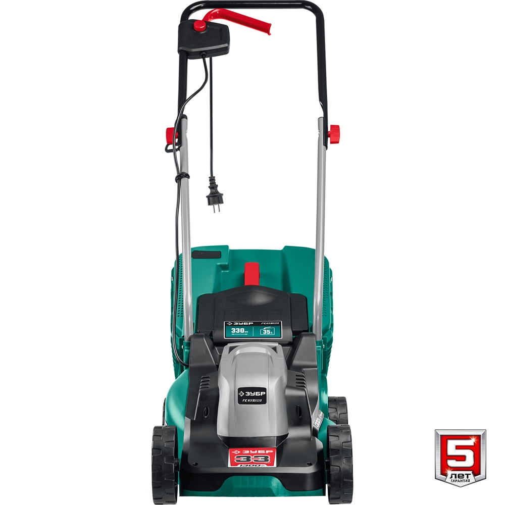ЗУБР  1300 Вт, ш/с 33 см, сетевая газонокосилка (ГС-33-1310) ГС-33-1310