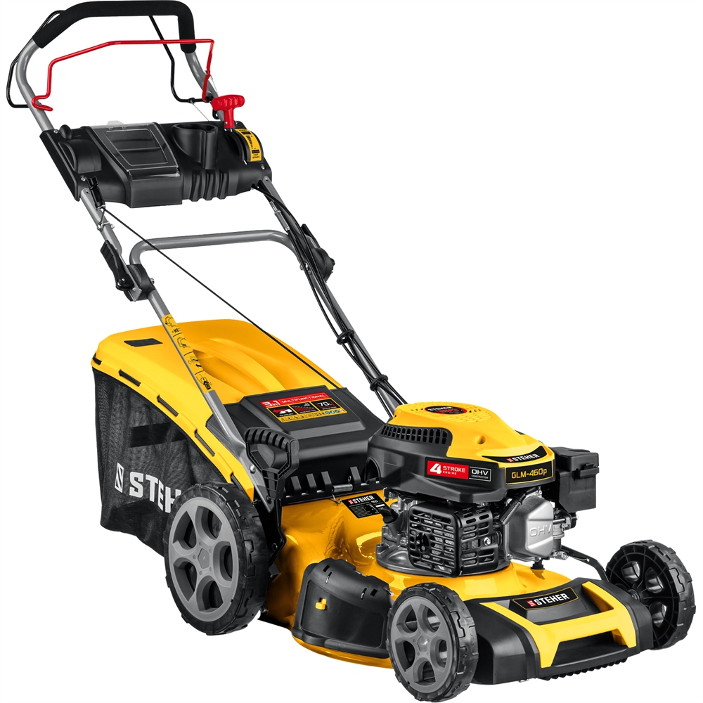 STEHER  460 мм, 4.5 л.с., бензиновая самоходная газонокосилка (GLM-460p) GLM-460p