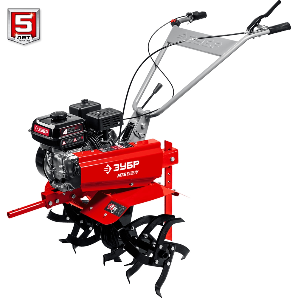 ЗУБР  увеличенные колеса, 7 л.с., мотоблок с понижающей передачей (МТБ-400 У) МТБ-400 У