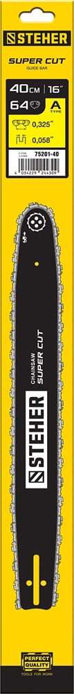 STEHER  type A, шаг 0.325″, паз 1.5 мм, 40 см, шина для бензопил (75201-40) 75201-40